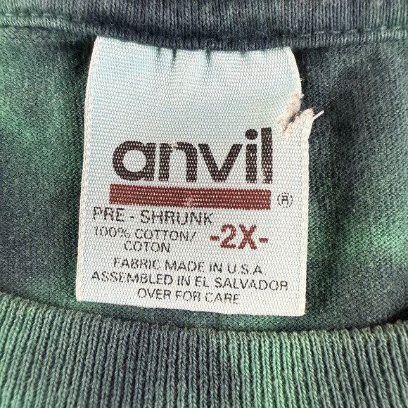 Vintage 90's Rainforest Saint Louis Zoo T Shirt 2XL Tie Dye Double Sided Graphic - Picture 3 of 10